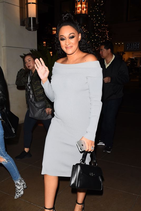 TIA MOWRY Arrives at a Children