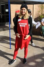 TORRIE WILSON at LA Mission Serves Christmas to the Homeless in Los Angeles 12/22/2017