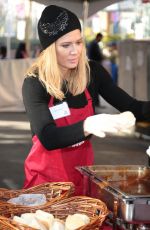 TORRIE WILSON at LA Mission Serves Christmas to the Homeless in Los Angeles 12/22/2017
