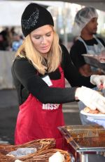 TORRIE WILSON at LA Mission Serves Christmas to the Homeless in Los Angeles 12/22/2017