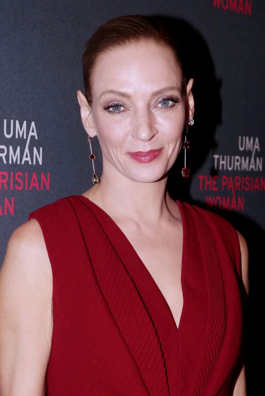 UMA THURMAN at The Parisian Woman Opening Night in New York 11/30/2017