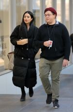 VANESSA HUDGENS on the Set of Second Act at World Trade Center in New York 11/30/2017