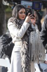 VANESSA HUDGENS on the Set of Second Act in New York 12/04/2017