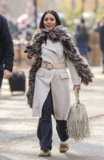 VANESSA HUDGENS on the Set of Second Act in New York 12/04/2017