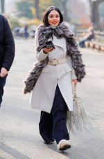 VANESSA HUDGENS on the Set of Second Act in New York 12/04/2017