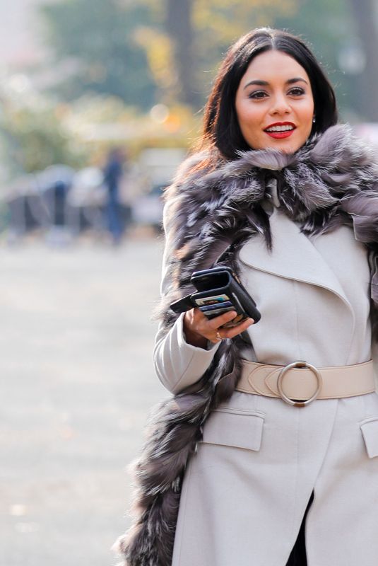 VANESSA HUDGENS on the Set of Second Act in New York 12/04/2017