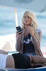 VICTORIA SILVSTEDT and Maurice Dabbah at a Beach in Miami 12/05/2017