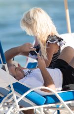 VICTORIA SILVSTEDT and Maurice Dabbah at a Beach in Miami 12/05/2017