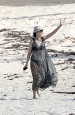 WENDI DENG Out at a Beach in Saint Barthelemy 12/26/2017