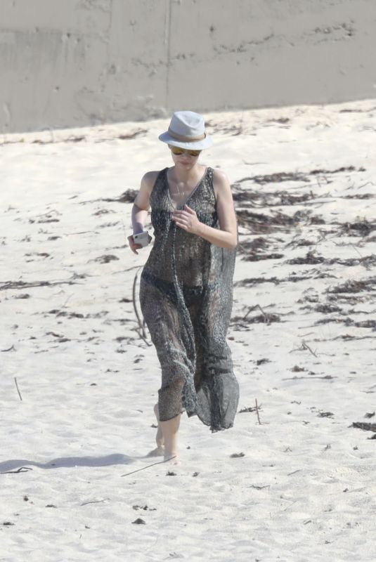 WENDI DENG Out at a Beach in Saint Barthelemy 12/26/2017