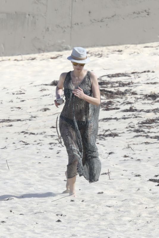 WENDI DENG Out at a Beach in Saint Barthelemy 12/26/2017