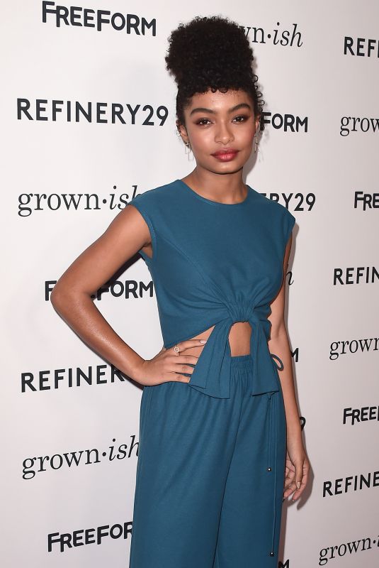 YARA SHAHIDI at Grown-ish Premiere in Los Angeles 12/12/2017