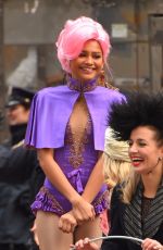 ZENDAYA COLEMAN, Hugh Jackman, Zac Efron and James Corden Promotes The Greatest Showman in New York 12/08/2017