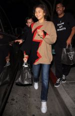 ZENDAYA COLEMAN Out for Dinner in Beverly Hills 12/01/2017