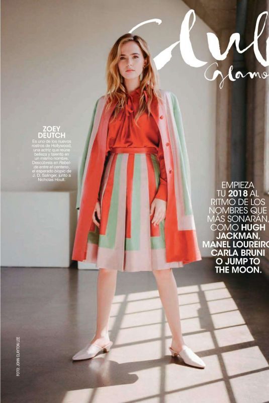 ZOEY DEUTCH in Glamour Magazine, Spain January 2018