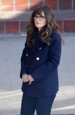 ZOOEY DESCHANEL on the Set of New Girl in Los Angeles 12/21/2017