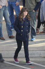 ZOOEY DESCHANEL on the Set of New Girl in Los Angeles 12/21/2017