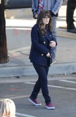 ZOOEY DESCHANEL on the Set of New Girl in Los Angeles 12/21/2017