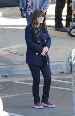 ZOOEY DESCHANEL on the Set of New Girl in Los Angeles 12/21/2017