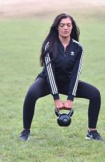 ABBIE HOLBORN Workout at a Park in Middlesbrough 01/06/2018