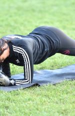 ABBIE HOLBORN Workout at a Park in Middlesbrough 01/06/2018