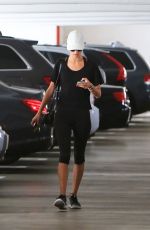 ALESSANDRA AMBROSIO in Leggings Arrives at a Gym in Brentwood 01/30/2018