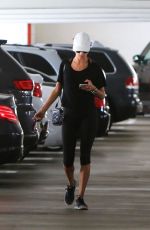 ALESSANDRA AMBROSIO in Leggings Arrives at a Gym in Brentwood 01/30/2018