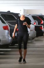 ALESSANDRA AMBROSIO in Leggings Arrives at a Gym in Brentwood 01/30/2018