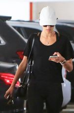 ALESSANDRA AMBROSIO in Leggings Arrives at a Gym in Brentwood 01/30/2018