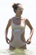 ALESSANDRA AMBROSIO in Swimsuit at Praia Brava Beach in Brazil 01/16/2018