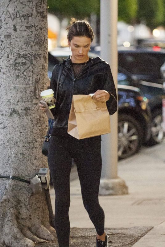 ALESSANDRA AMBROSIO Leaves Urth Cafe in Beverly Hills 01/23/2018
