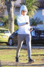 ALESSANDRA AMBROSIO Out Jogging in Los Angeles 01/23/2018