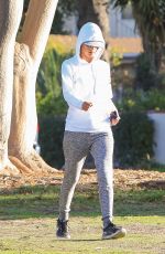 ALESSANDRA AMBROSIO Out Jogging in Los Angeles 01/23/2018