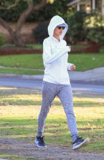 ALESSANDRA AMBROSIO Out Jogging in Los Angeles 01/23/2018