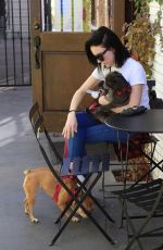 ALESSANDRA TORRESANI Out with Her Dog in Studio City 01/14/2018