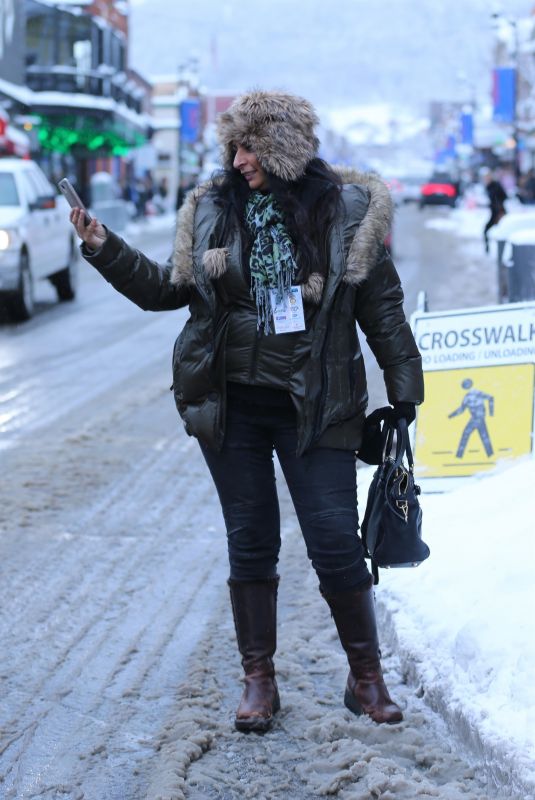 ALICE AMTER Out at Sundance Film Festival in Park City 01/20/2018