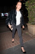 ALICIA VIKANDER Arrives at Madeo Restaurant in West Hollywood 01/15/2018