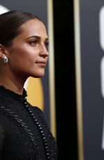 ALICIA VIKANDER at 75th Annual Golden Globe Awards in Beverly Hills 01/07/2018