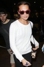 ALICIA VIKANDER at Los Angeles International Airport 01/06/2018