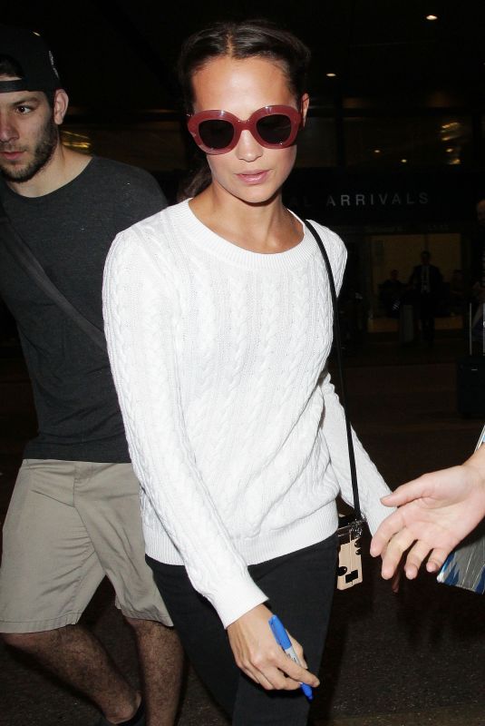 ALICIA VIKANDER at Los Angeles International Airport 01/06/2018