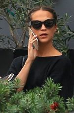 ALICIA VIKANDER Out for Lunch ar E Baldi in Beverly Hills 01/16/2018