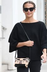 ALICIA VIKANDER Out for Lunch ar E Baldi in Beverly Hills 01/16/2018
