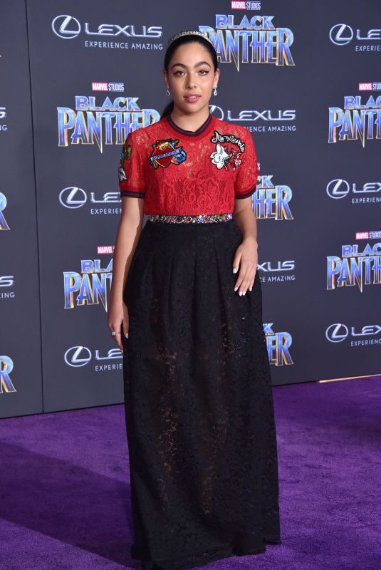 ALLEGRA ACOSTA at Black Panther Premiere in Hollywood 01/29/2018