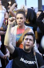 ALYSSA MILANO at a Protest in Los Angeles 01/04/2018