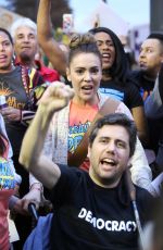 ALYSSA MILANO at a Protest in Los Angeles 01/04/2018