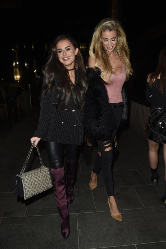 AMBER DAVIES and OLIVIA ATTWOOD Night Out in Manchester 01/13/2018