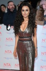 AMBER DAVIES at National Television Awards in London 01/23/2018