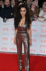 AMBER DAVIES at National Television Awards in London 01/23/2018