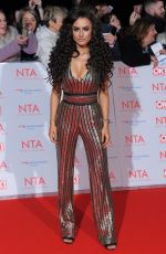 AMBER DAVIES at National Television Awards in London 01/23/2018