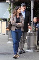 AMY LANDECKER and John Records Landecker Out for Lunch in Beverly Hills 01/02/2018